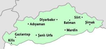 Regione di Anatolia del Sudest della Turchia