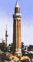 fluted minaret in Antalya