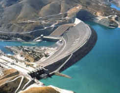 Ataturk dam on Euphrates river