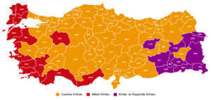 provinces won by political parties during the elections of May 2023