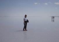 Tuz Lake with salt surface